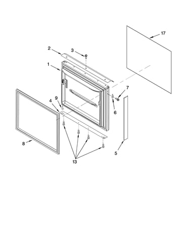 Freezer door parts, optional parts