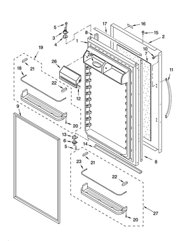 Refrigerator door parts