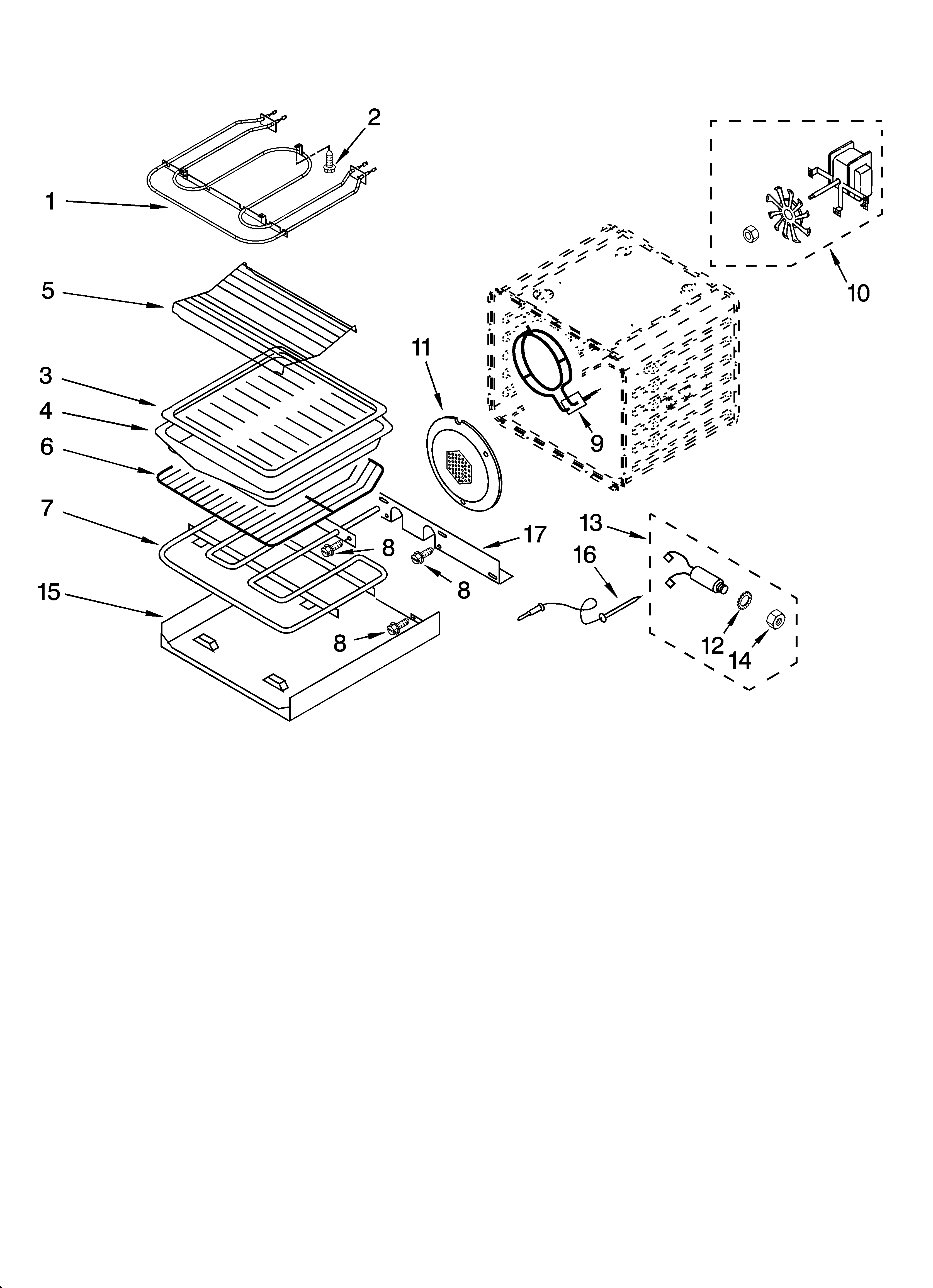 Internal oven parts