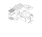 KitchenAid KERI203PWH3 drawer & broiler parts, optional parts diagram