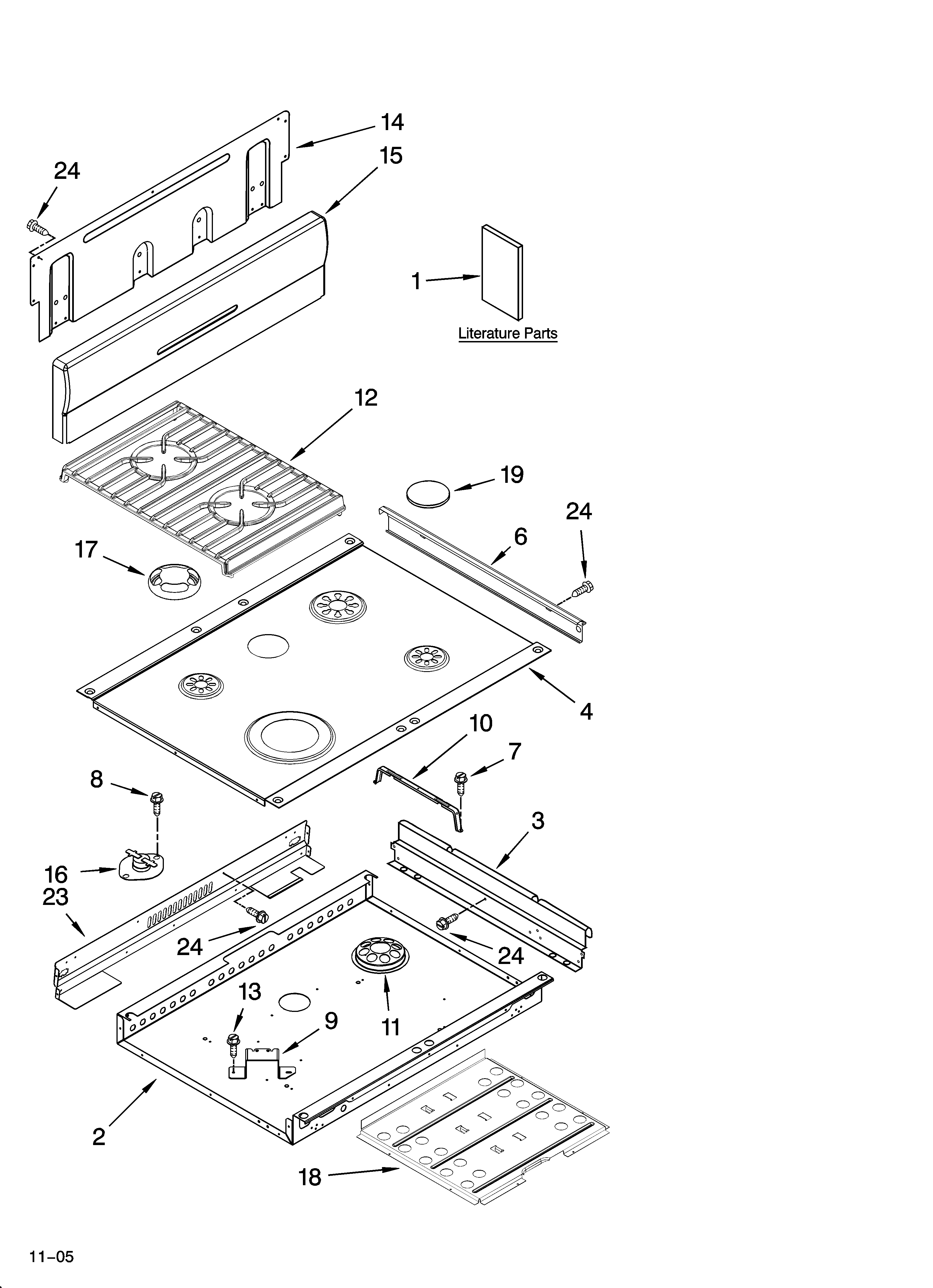 Cooktop parts