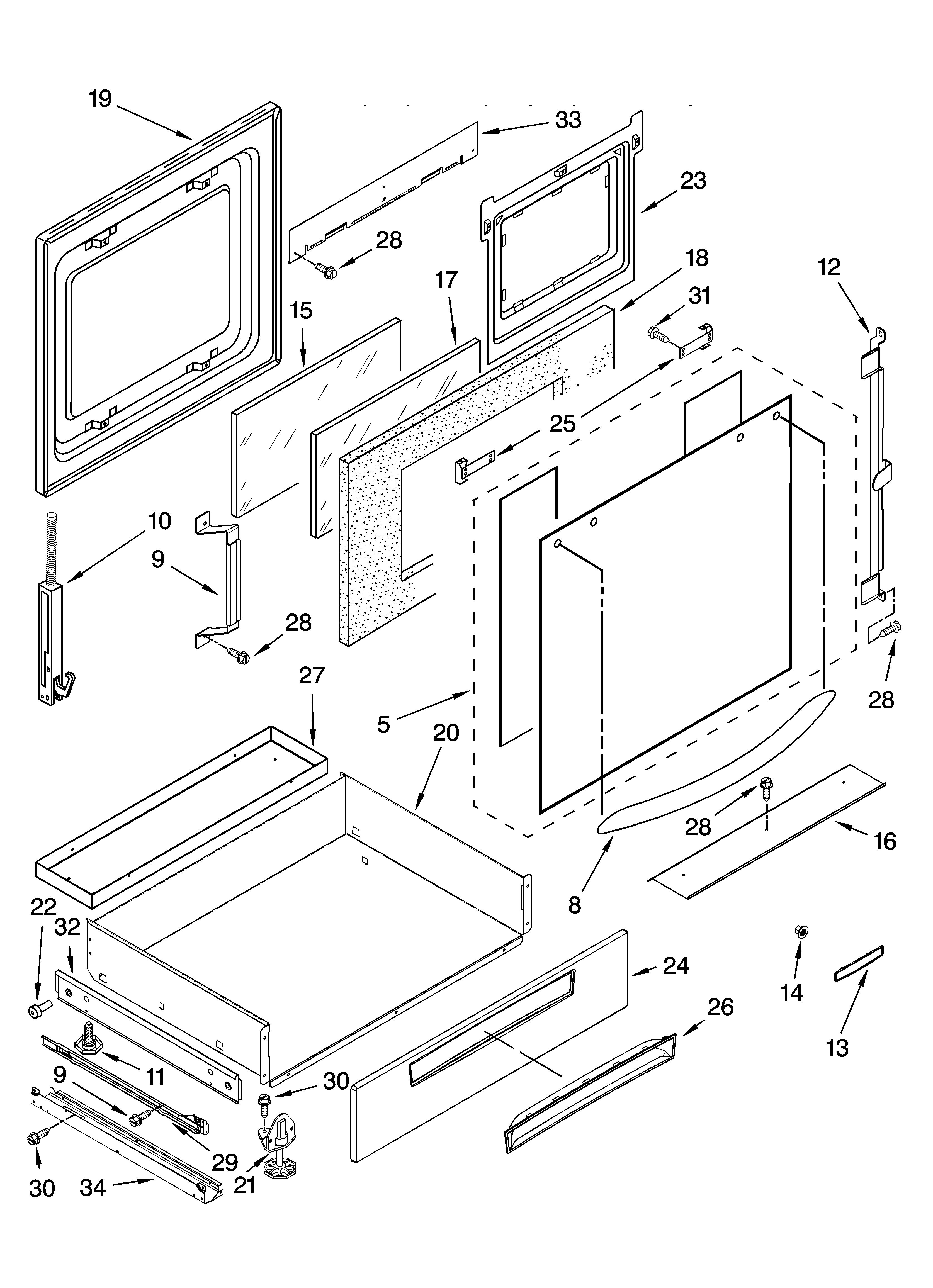 Door and drawer parts