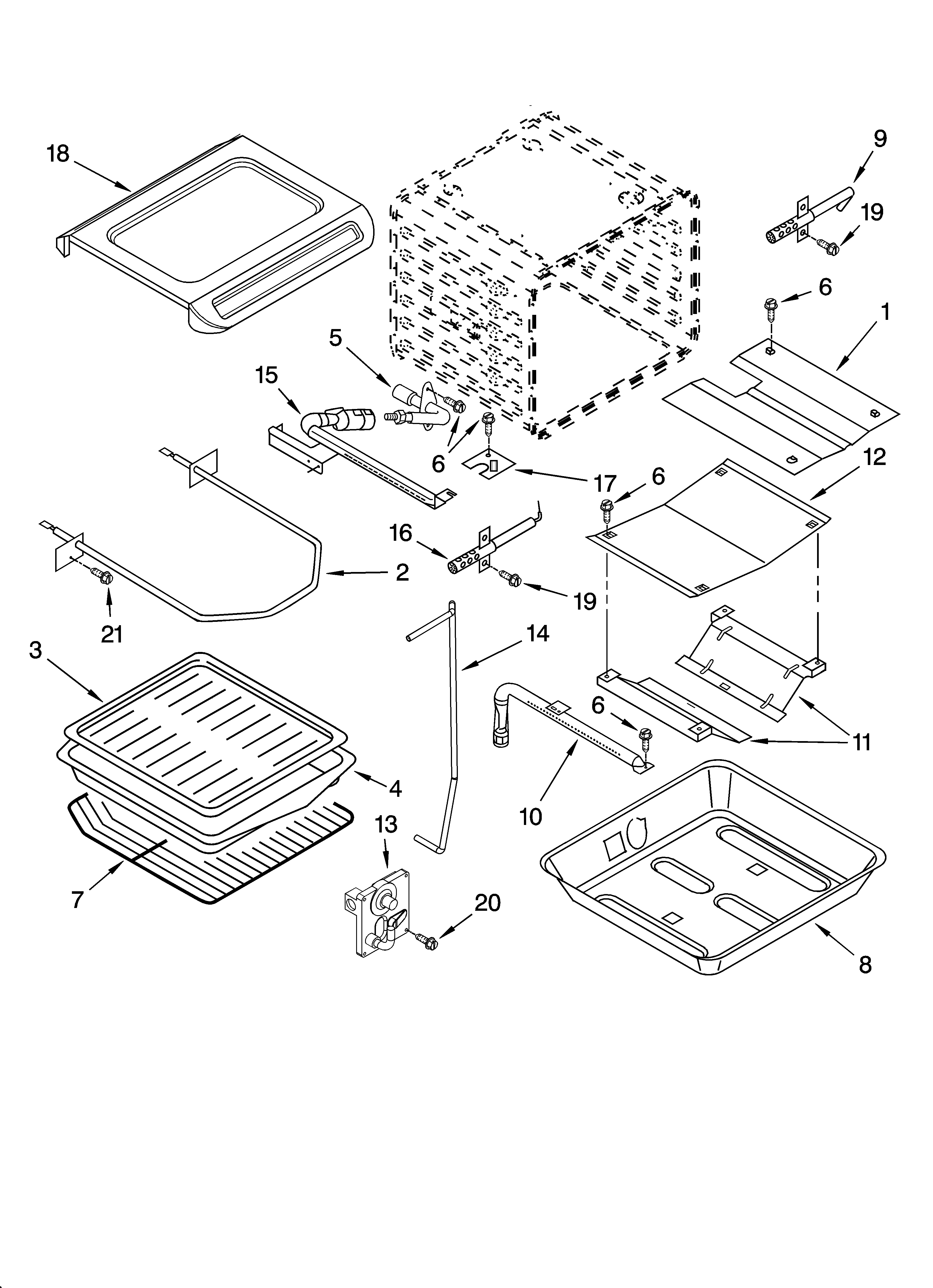Internal oven parts