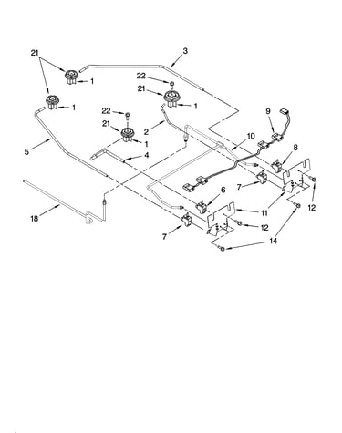 Cooktop burner parts, optional parts
