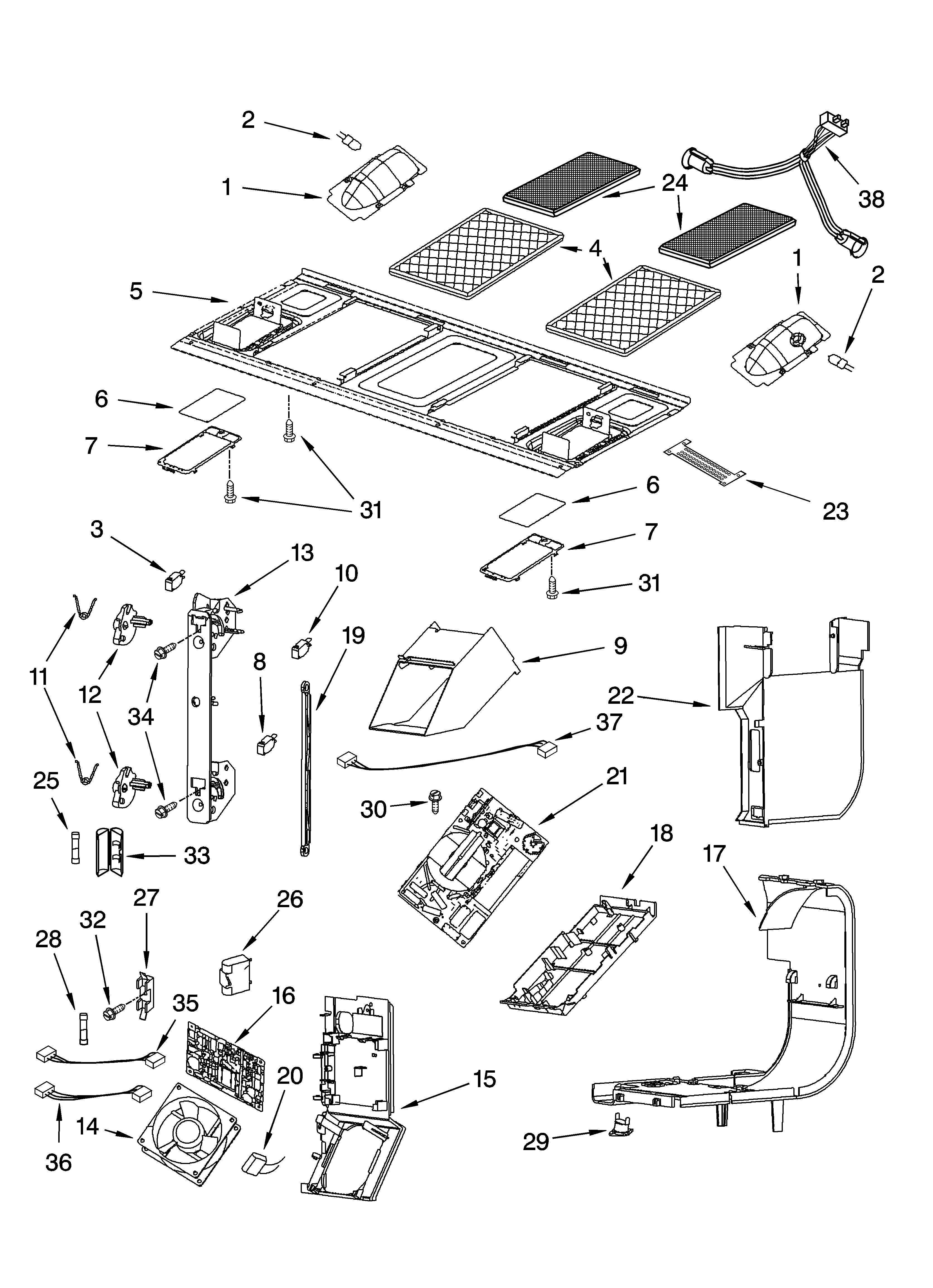 Interior and ventilation parts