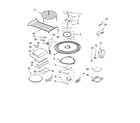 KitchenAid KHHS179LBT4 magnetron and turntable parts diagram