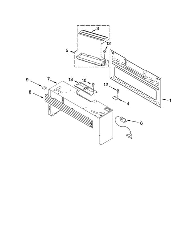 Cabinet and installation parts