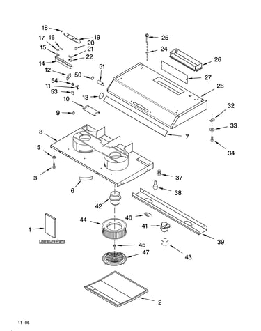Range hood parts