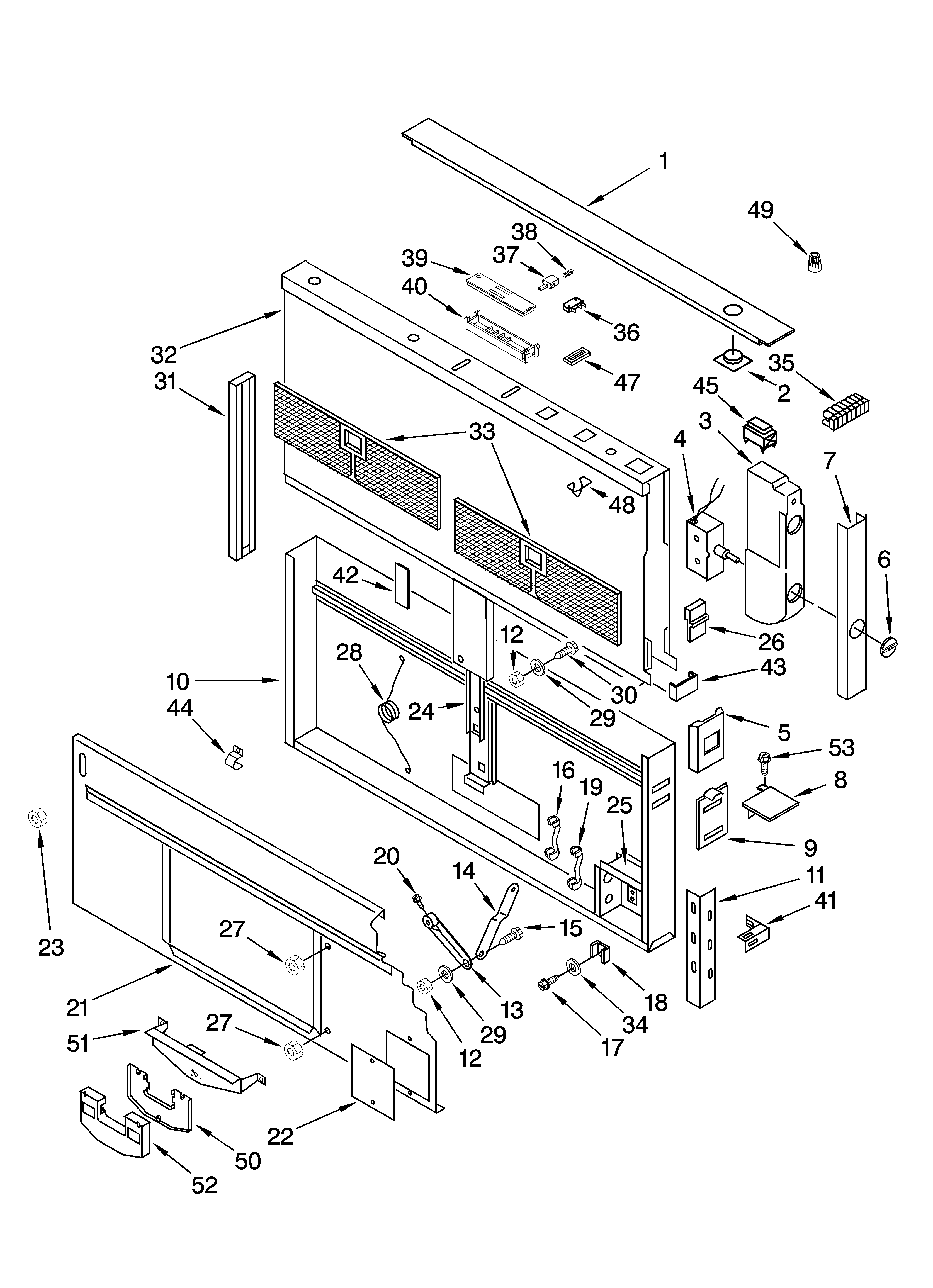 Housing and control parts