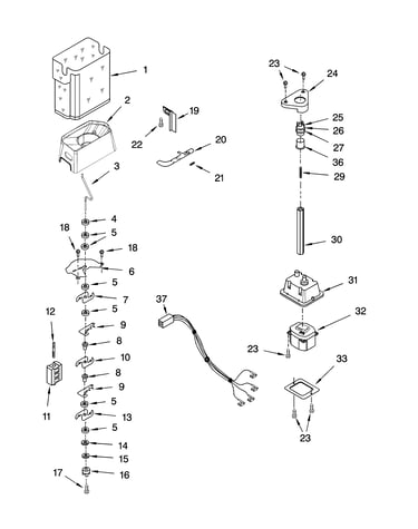 Motor and ice container parts