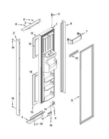 Freezer door parts