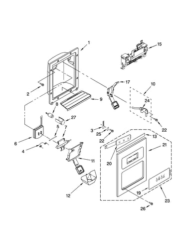 Dispenser front parts