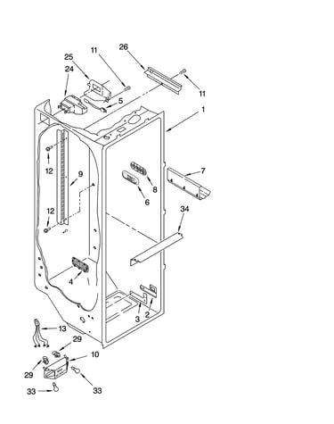 Refrigerator liner parts