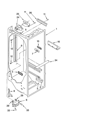Refrigerator liner parts