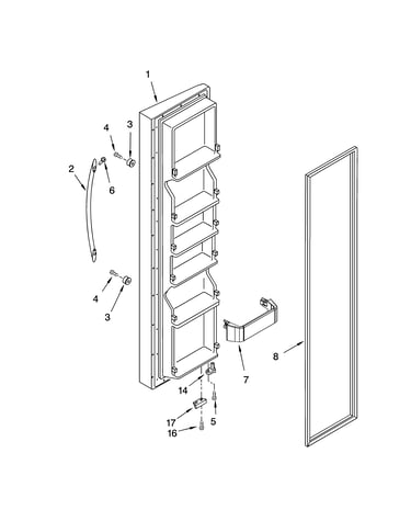 Freezer door parts