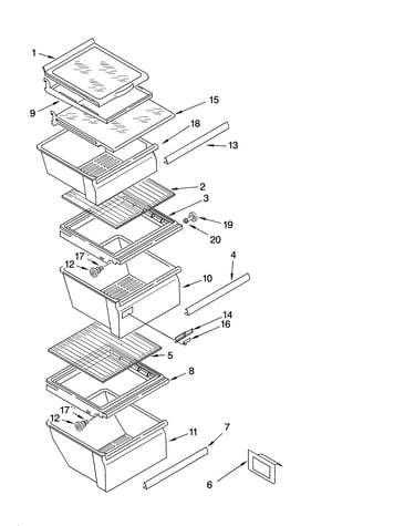 Refrigerator shelf parts