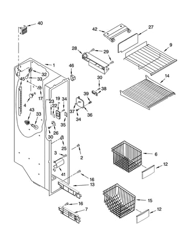 Freezer liner parts