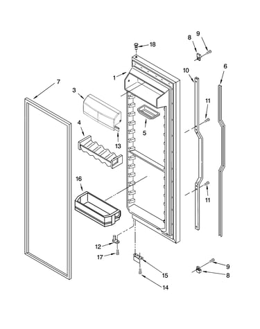 Refrigerator door parts