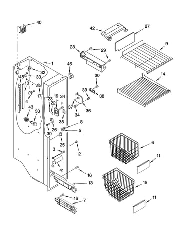 Freezer liner parts