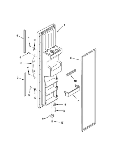 Freezer door parts