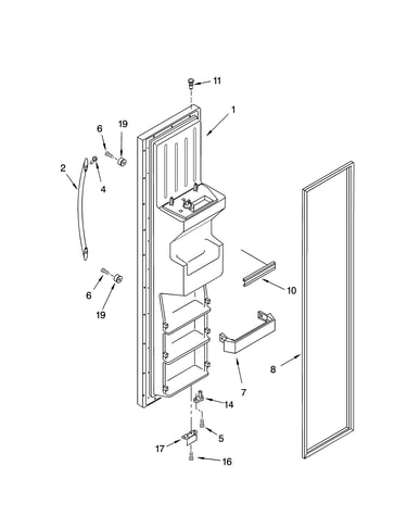 Freezer door parts