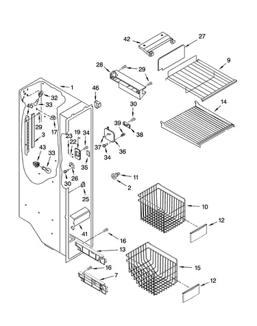 Freezer liner parts
