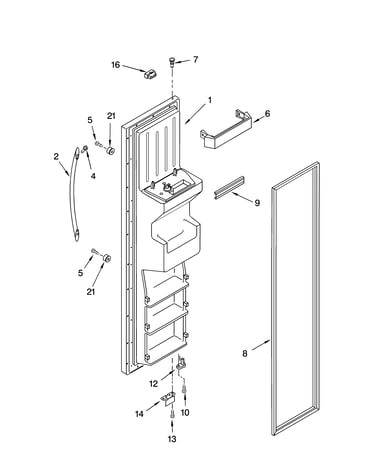 Freezer door parts