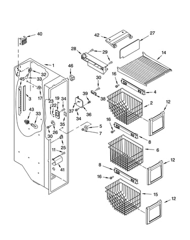 Freezer liner parts
