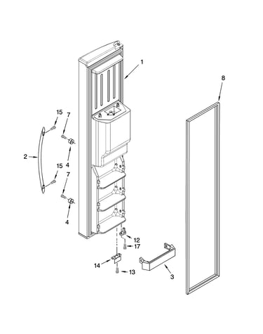 Freezer door parts