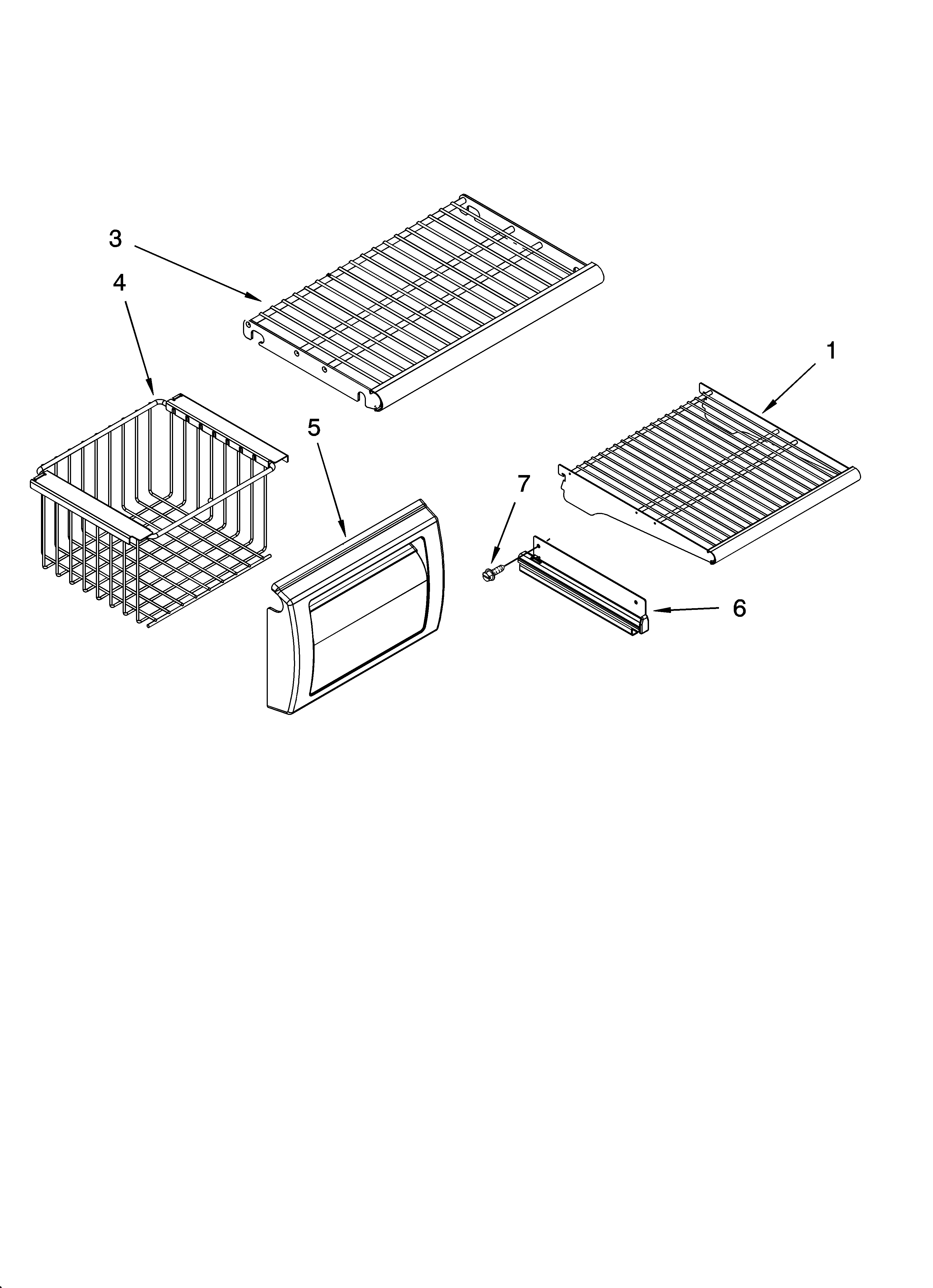 Freezer shelf parts