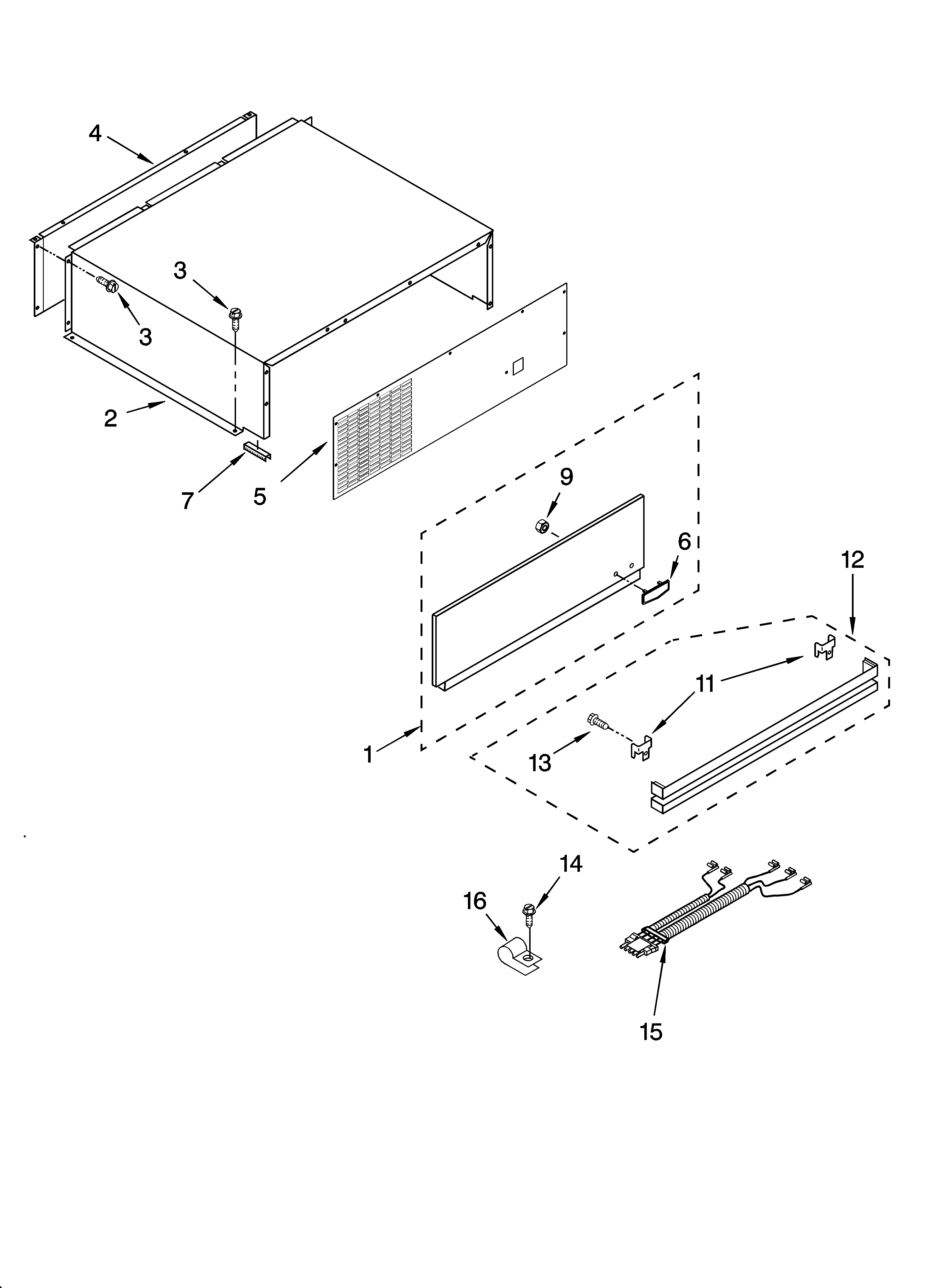 Top grille and unit cover parts
