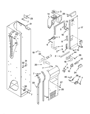 Freezer liner and air flow parts
