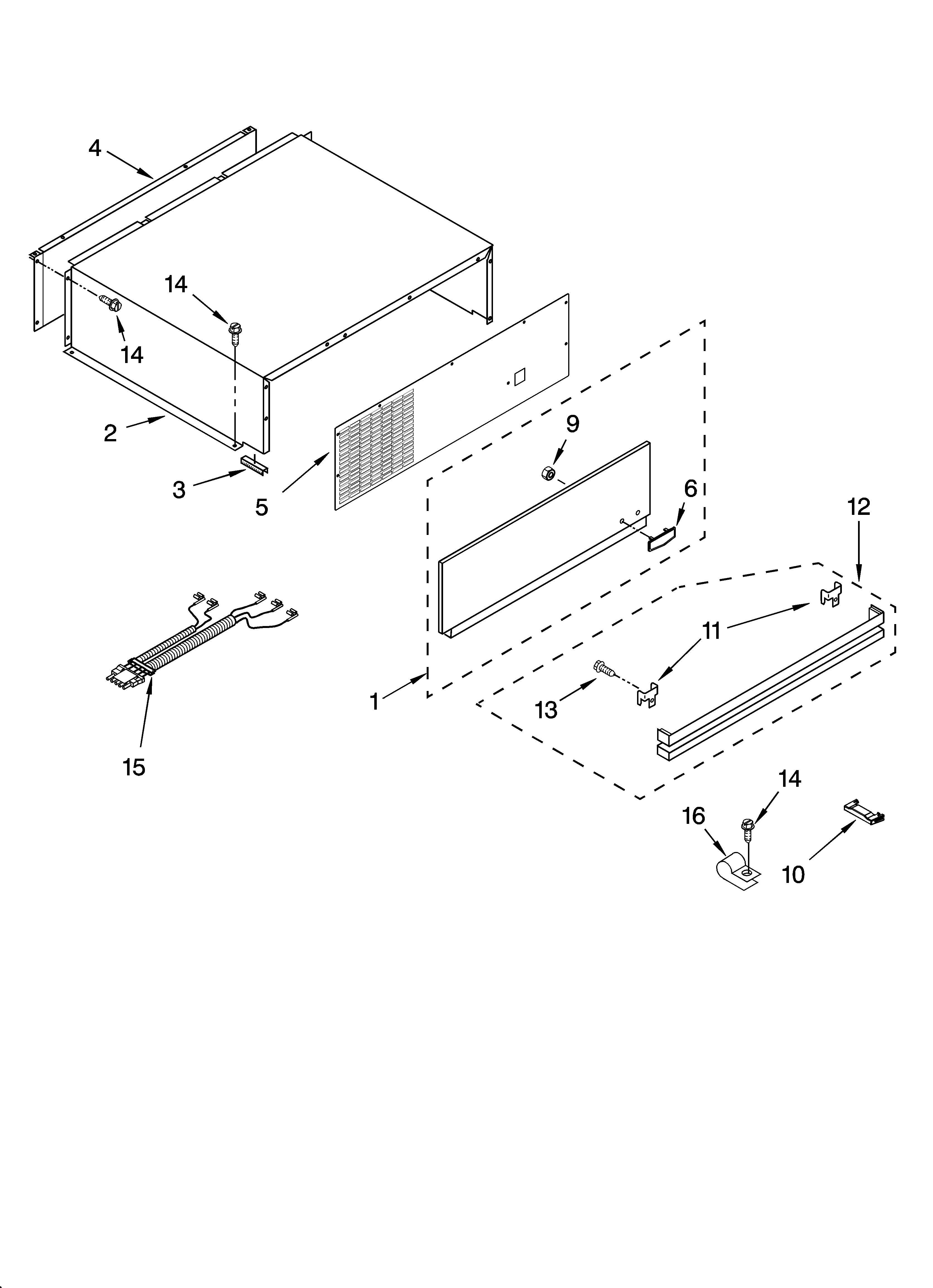 Top grille and unit cover parts