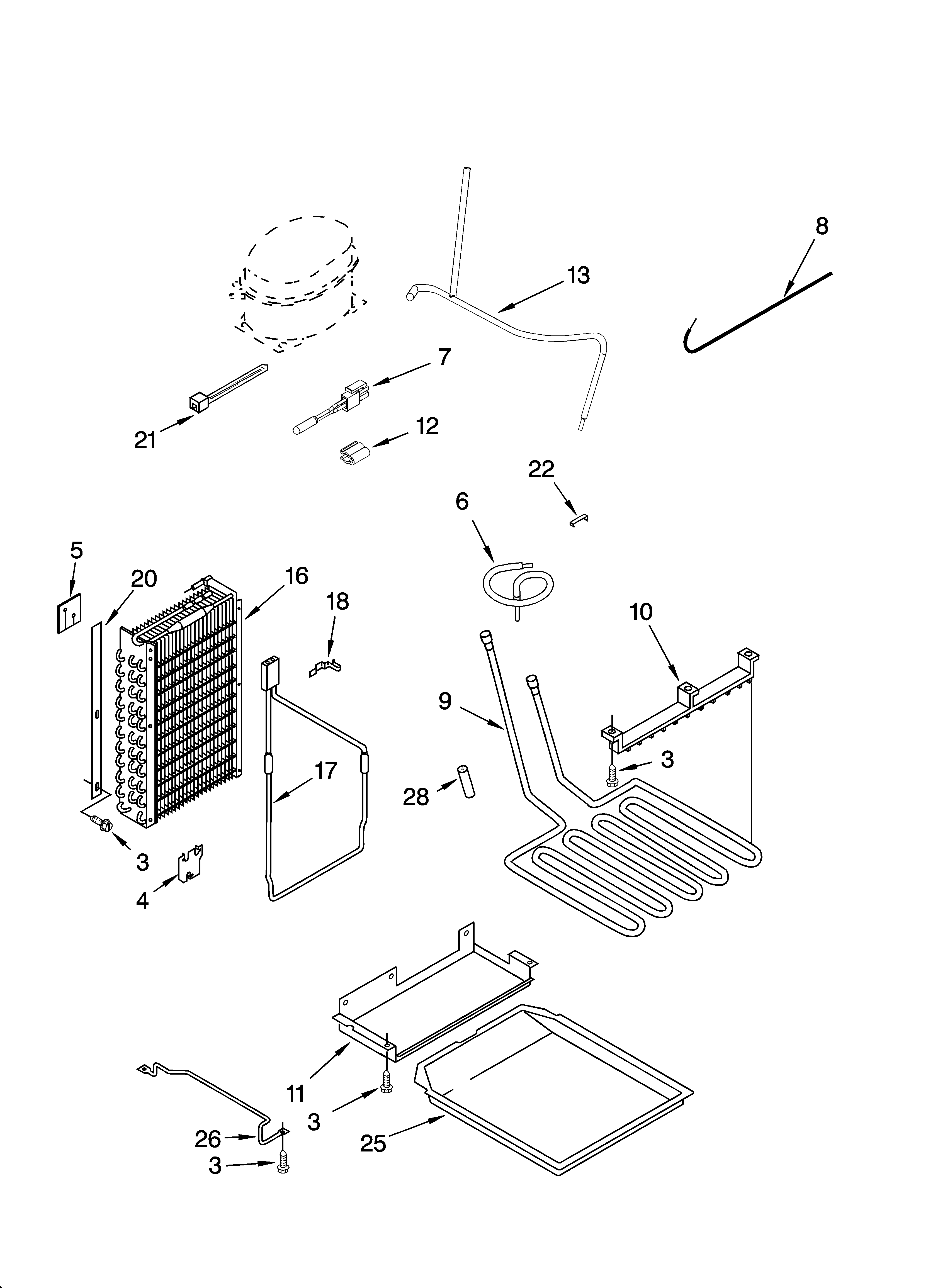 Lower unit and tube parts