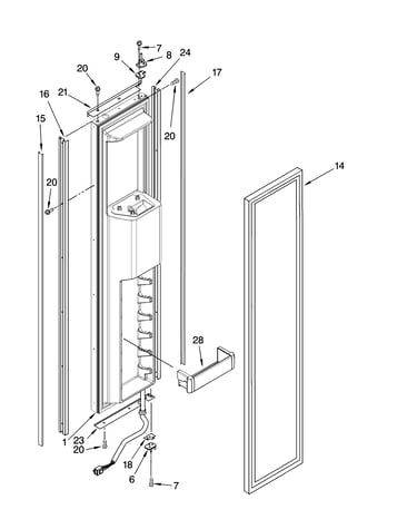 Freezer door parts