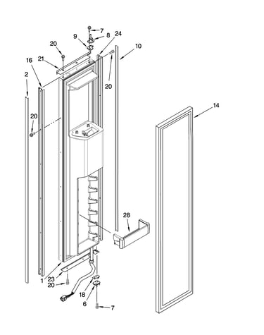 Freezer door parts