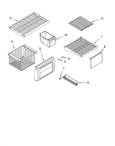 Freezer shelf parts