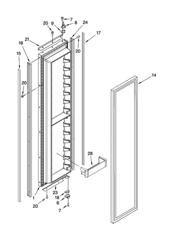 Freezer door parts