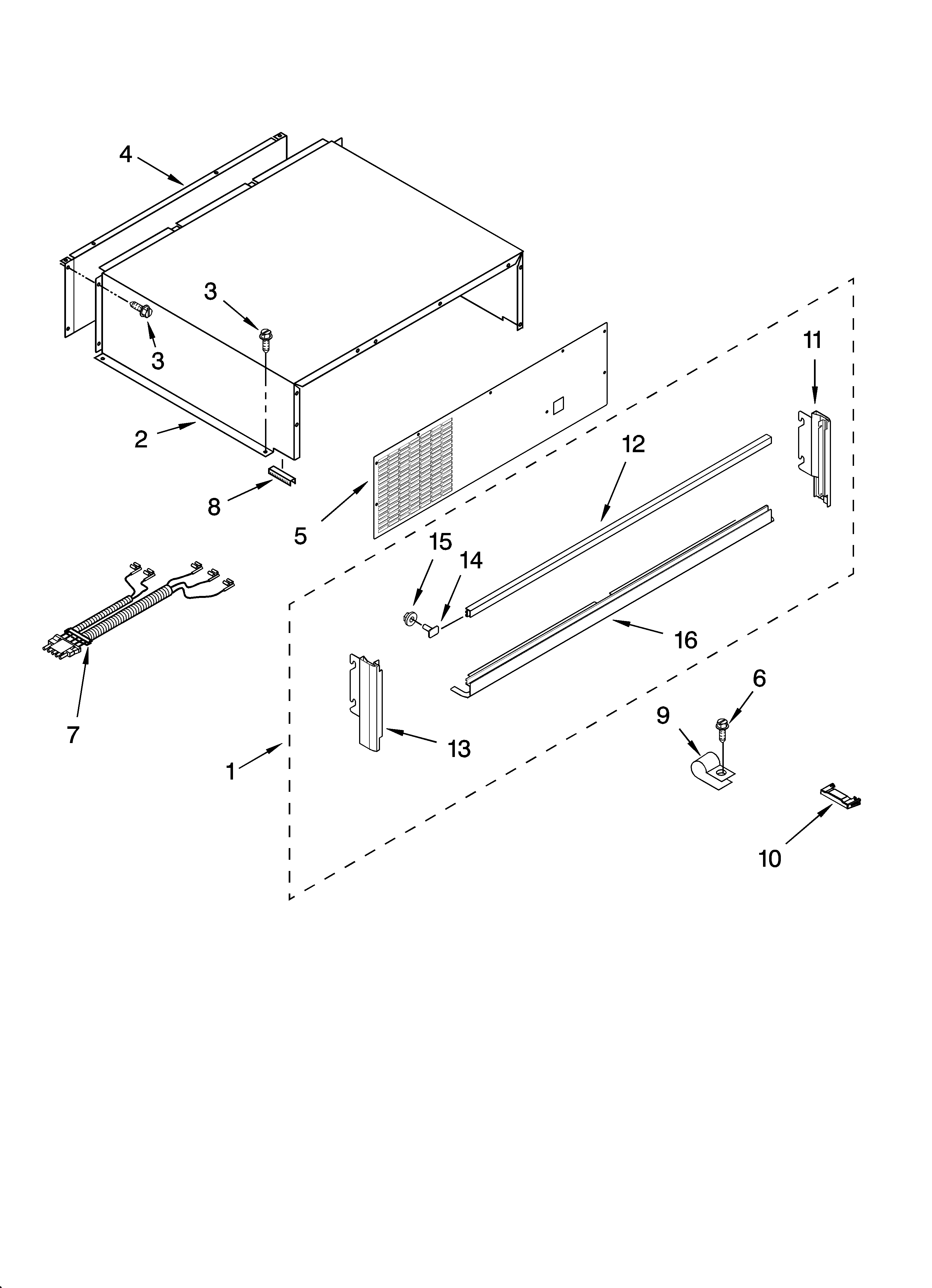 Top grille and unit cover parts