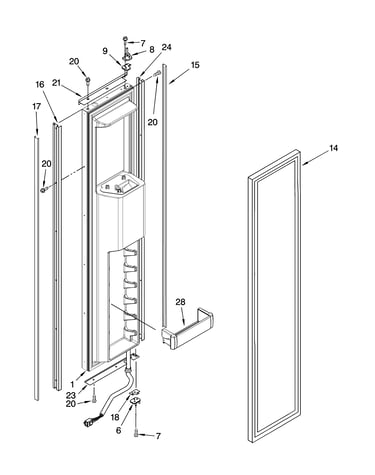 Freezer door parts
