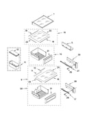 Refrigerator shelf parts
