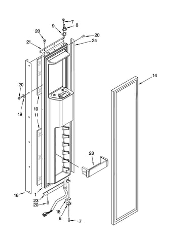 Freezer door parts