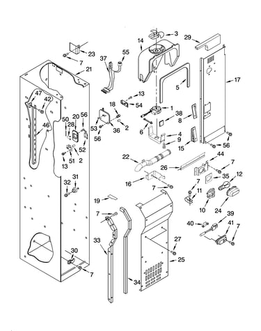 Freezer liner and air flow parts