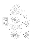 Refrigerator shelf parts