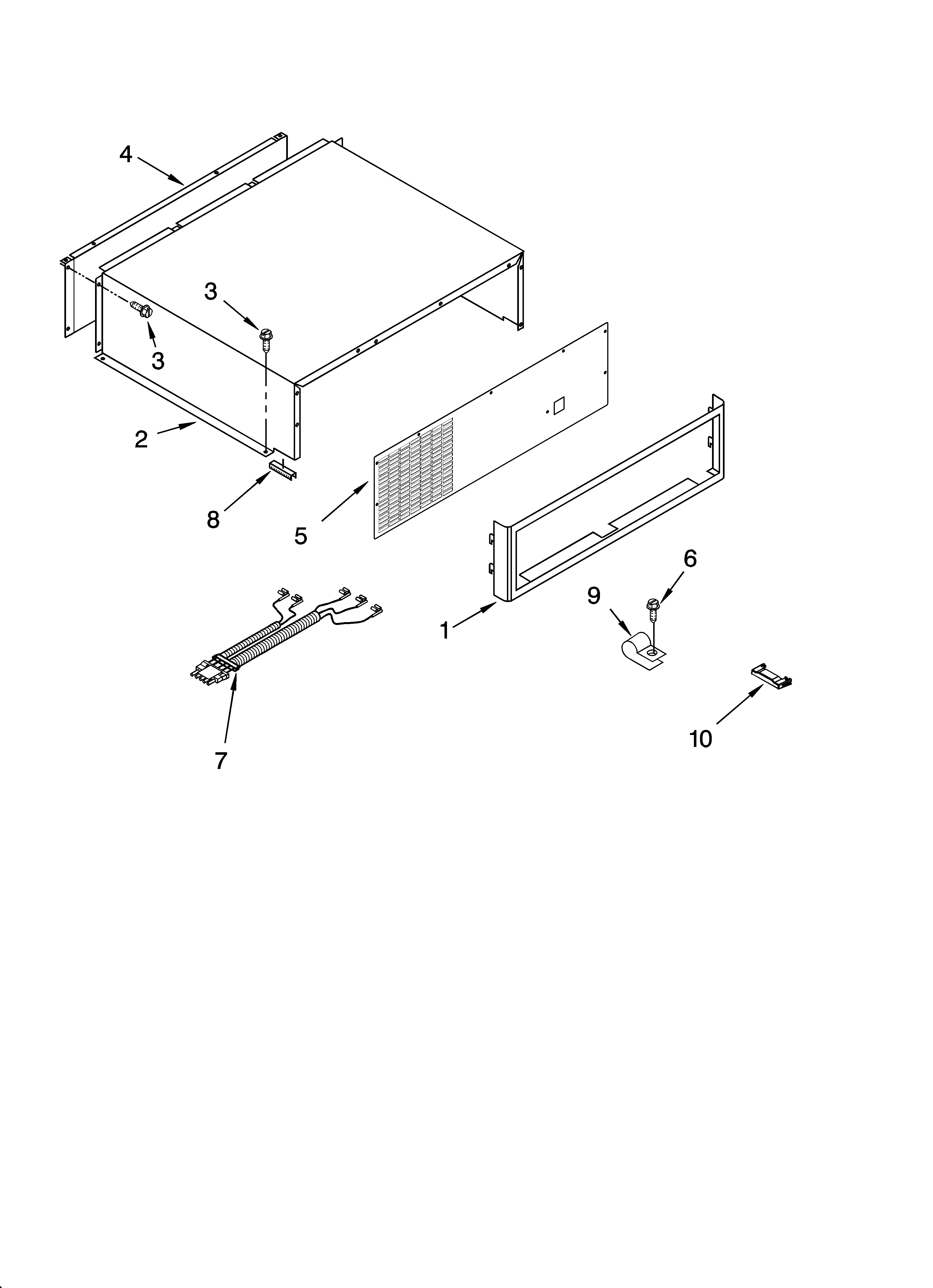 Top grille and unit cover parts