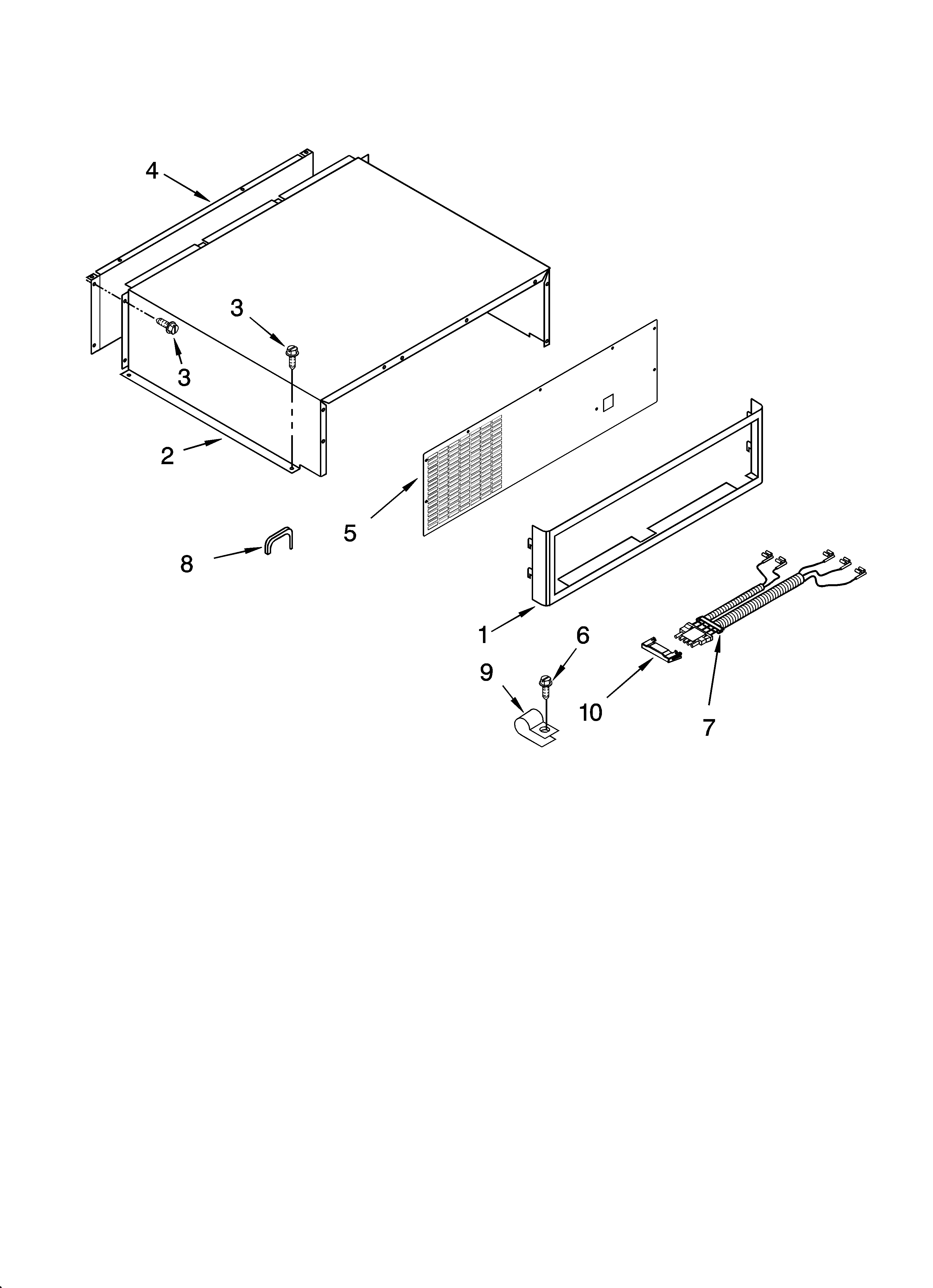 Top grille and unit cover parts