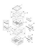 Refrigerator shelf parts