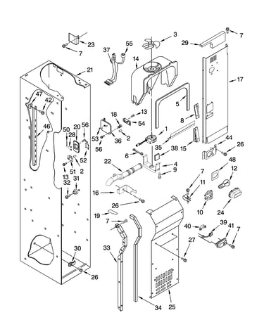 Freezer liner and air flow parts