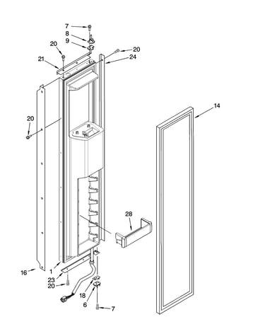 Freezer door parts