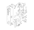 KitchenAid KSSS48FMB02 freezer liner and air flow parts diagram